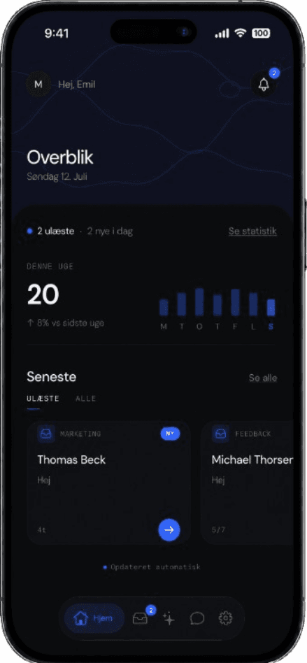 Replied app på iPhone